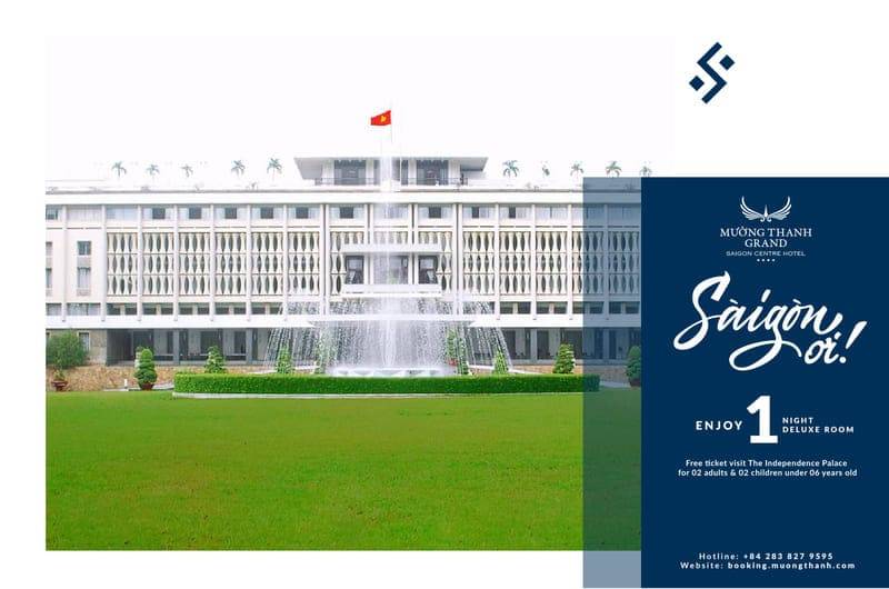 [SAI GON ƠI | SAI GON] 2D1N + 2 tickets to visit Independence Palace tickets