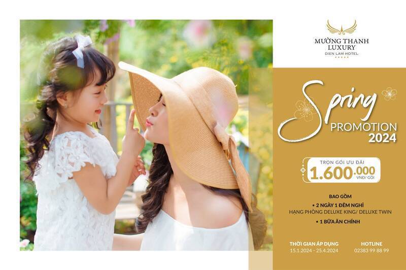 [SPRING PROMOTION  DIEN LAM] A 2-day & 1-night stay + Free a meal for 02 adults and 02 children under 06 years old
