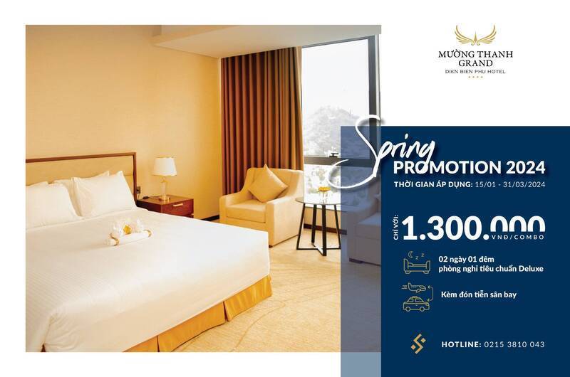 [SPRING PROMOTION  DIEN BIEN PHU] A 2-day & 1-night stay + round-trip airport shuttle.