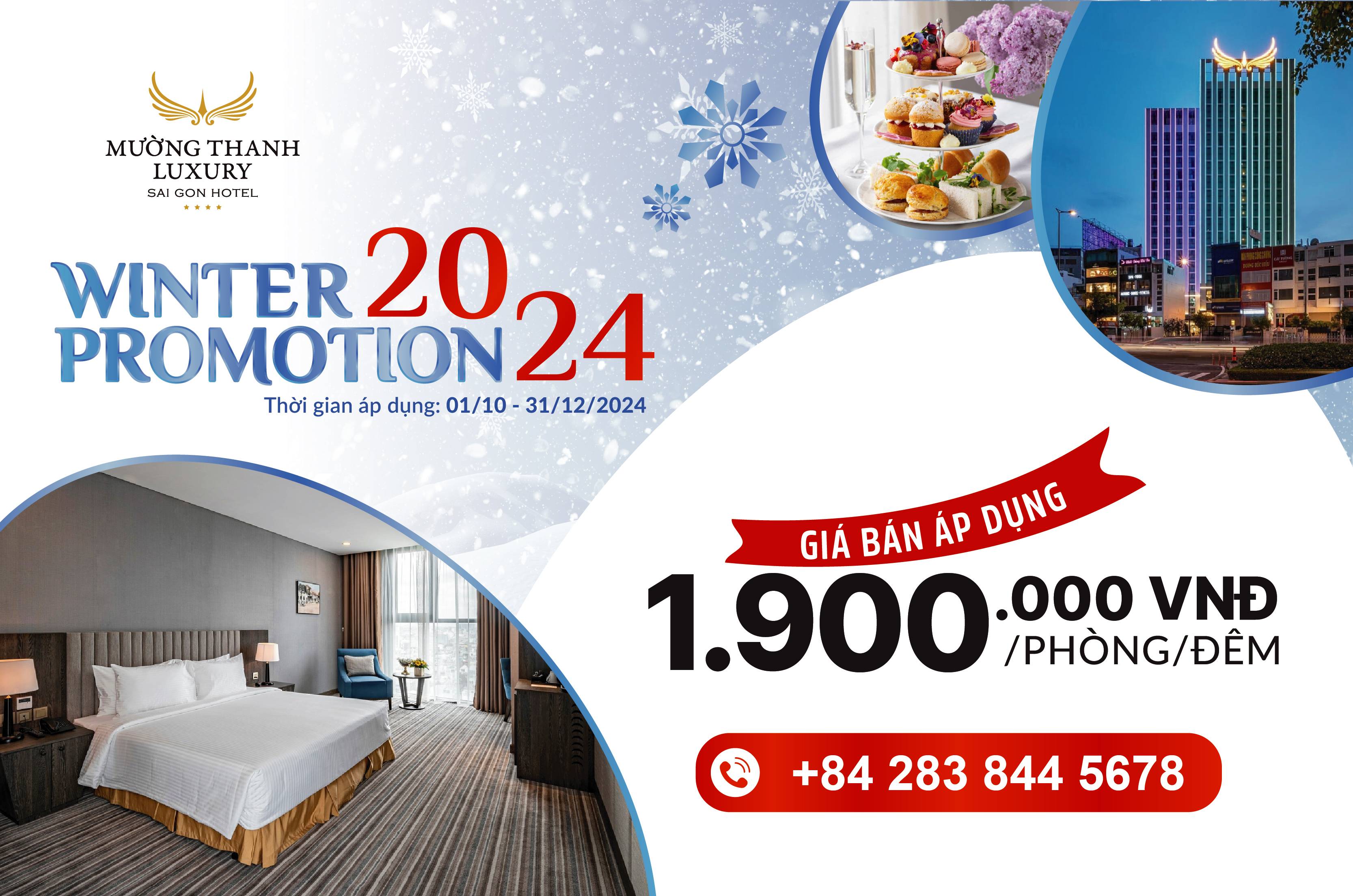 WINTER PROMOTION 2024 - 2N1Đ + 01 set trà chiều Sài Gòn