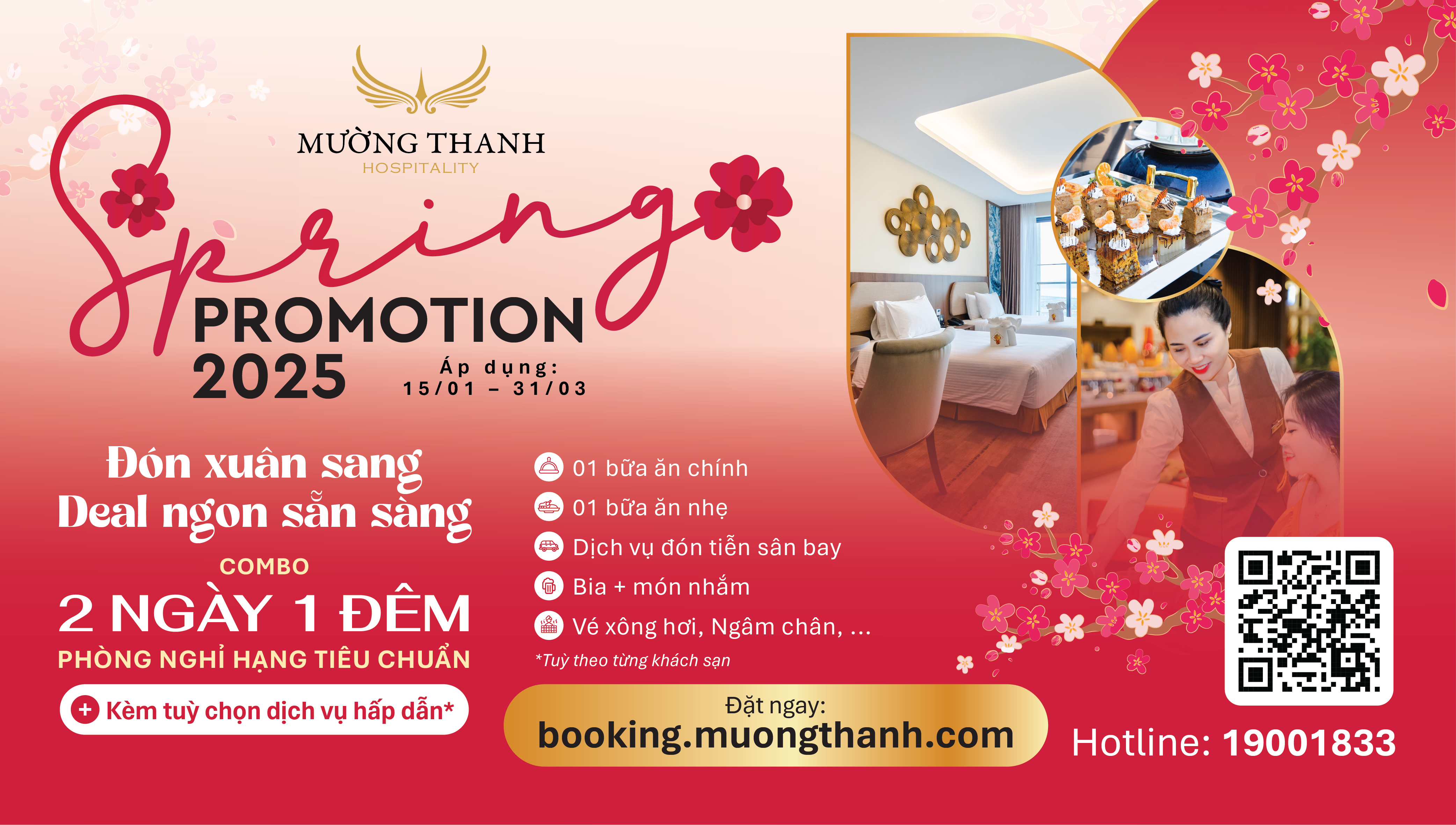 SPRING PROMOTION PACKAGE 2025 - Nghỉ dưỡng 2N1Đ + 1 bữa ăn chính cho 2 người lớn và 2 bé dưới 6 tuổi