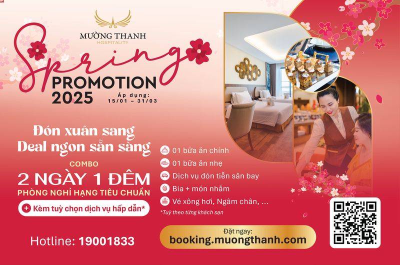 [Spring Promotion 2025 | CAO BẰNG] Nghỉ dưỡng 2N1Đ + 01 bữa ăn chính dành cho 02 người lớn và 02 trẻ em dưới 6 tuổi