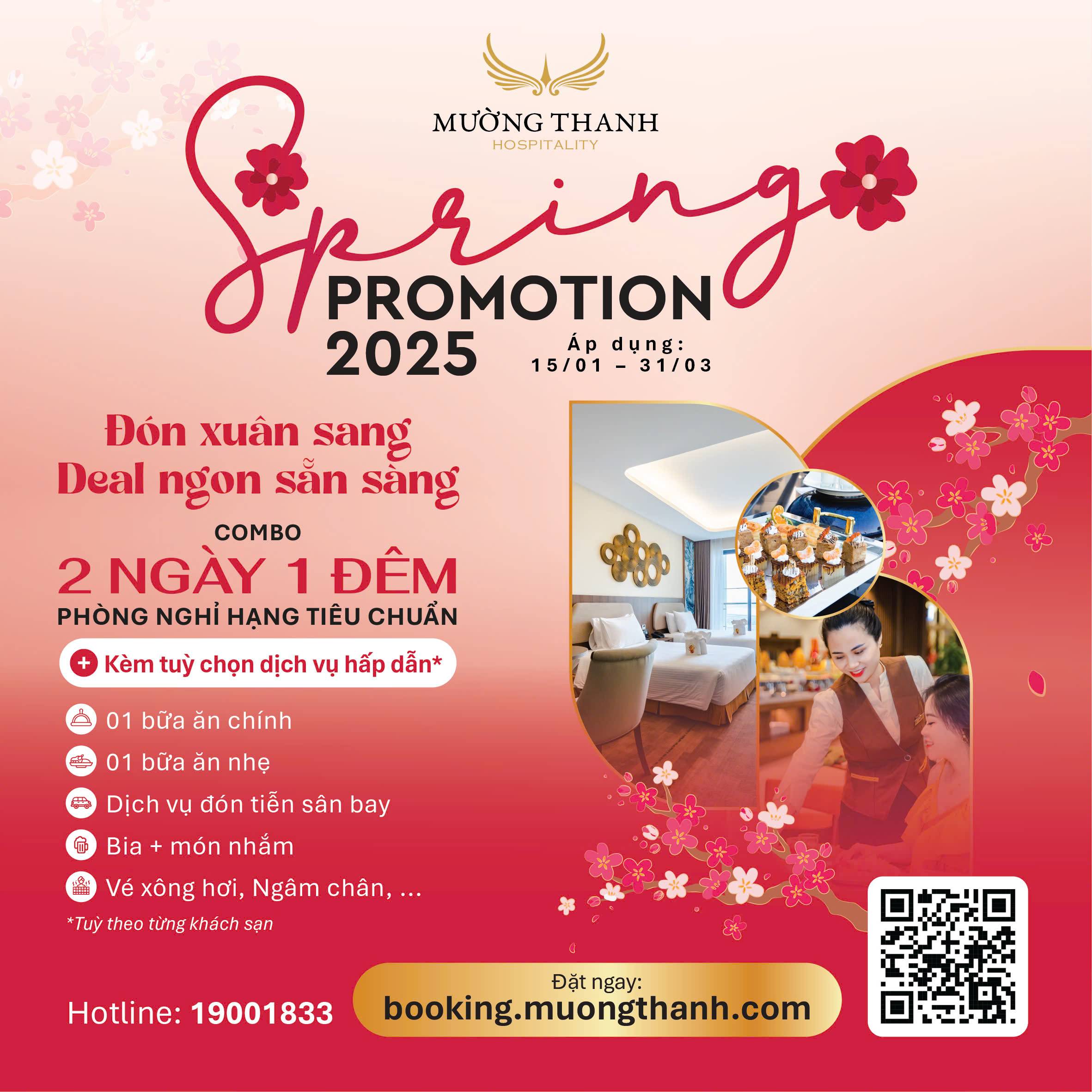 [SPRING PROMOTION 2025] Nghỉ dưỡng 2N1Đ + Tặng 01 lượt đón/tiễn sân bay