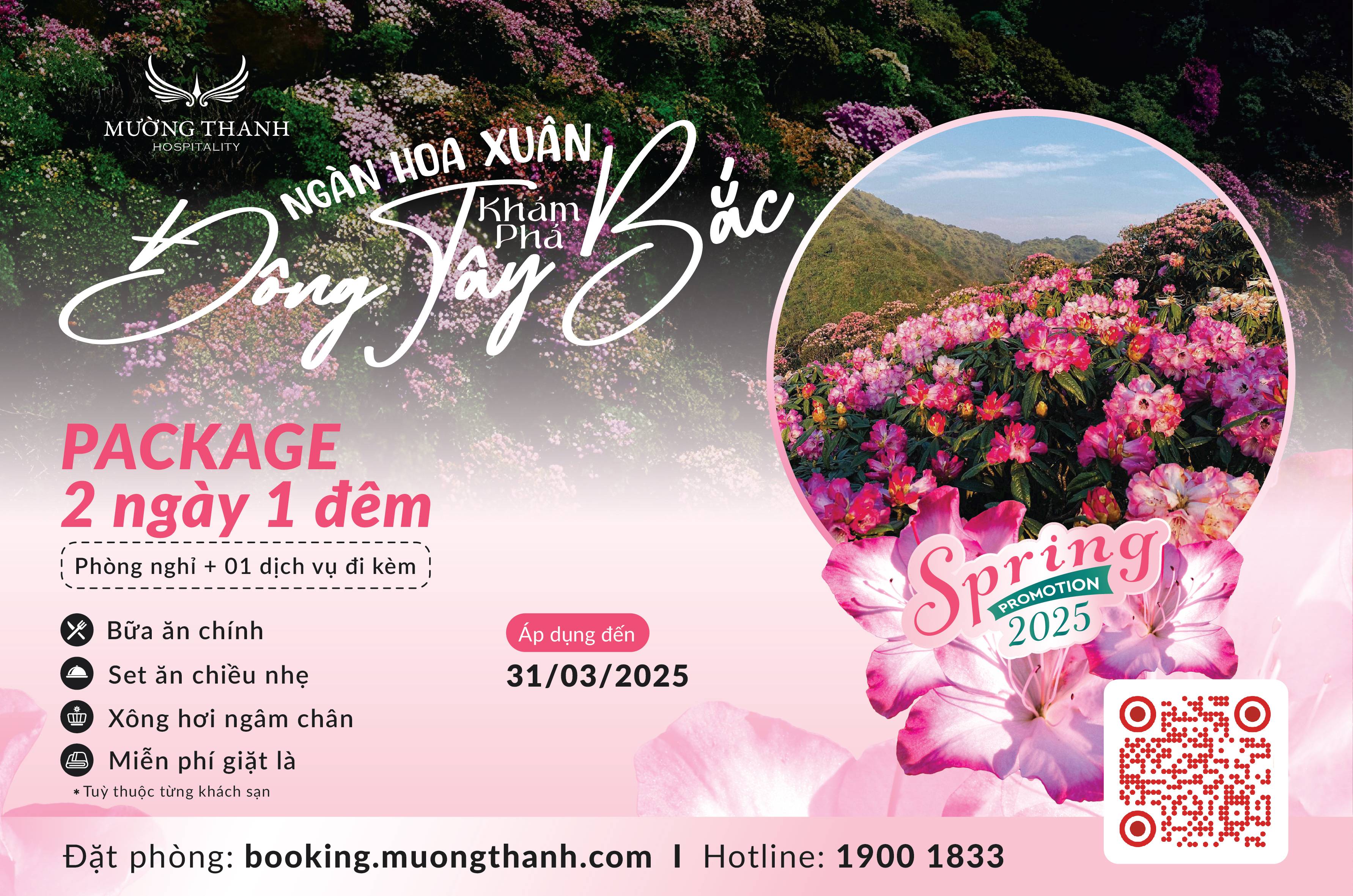 [Spring Promotion 2025 | CAO BẰNG] Nghỉ dưỡng 2N1Đ + 01 bữa ăn chính dành cho 02 người lớn và 02 trẻ em dưới 6 tuổi