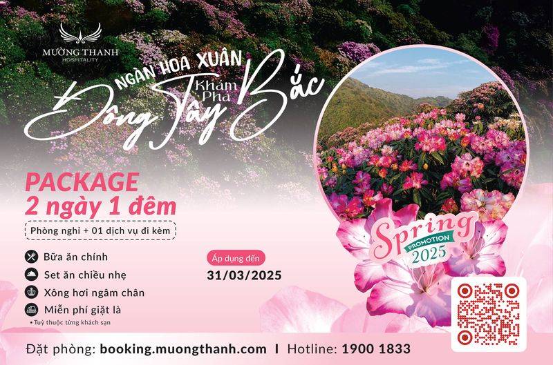 [Spring Promotion 2025 | CAO BẰNG] Nghỉ dưỡng 2N1Đ + 01 bữa ăn chính dành cho 02 người lớn và 02 trẻ em dưới 6 tuổi