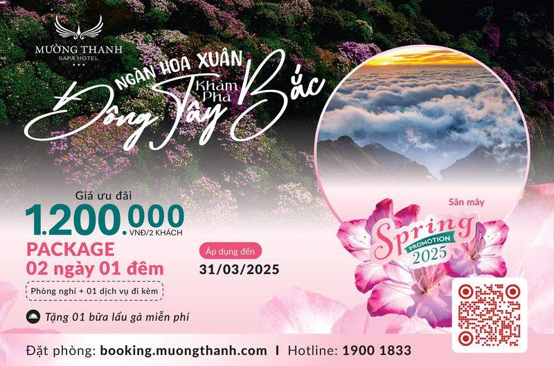 [SPRING PROMOTION 2025 | SAPA] Nghỉ dưỡng 2N1Đ + Dịch vụ đi kèm