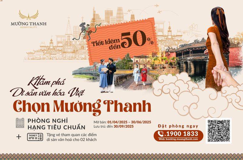 [KHÁM PHÁ DI SẢN VĂN HÓA VIỆT  HÀ NỘI] - Nghỉ dưỡng 2N1Đ + Vé tham quan đêm Hoàng Thành Thăng Long