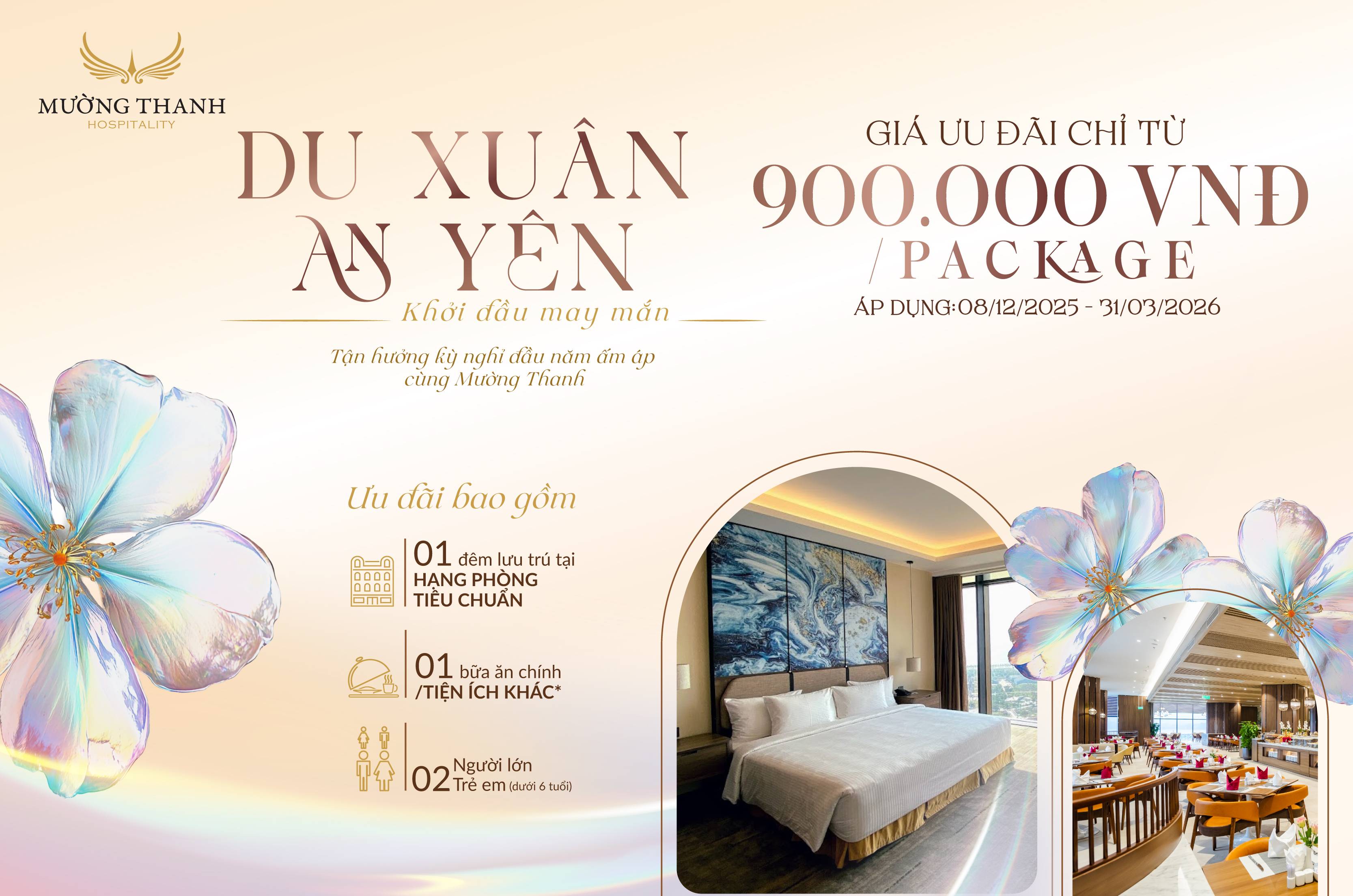Du Xuân An Yên với ưu đãi chỉ từ 900,000vnd/phòng/đêm